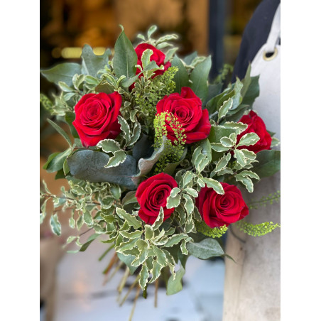 Ramo clásico 6 rosas rojas